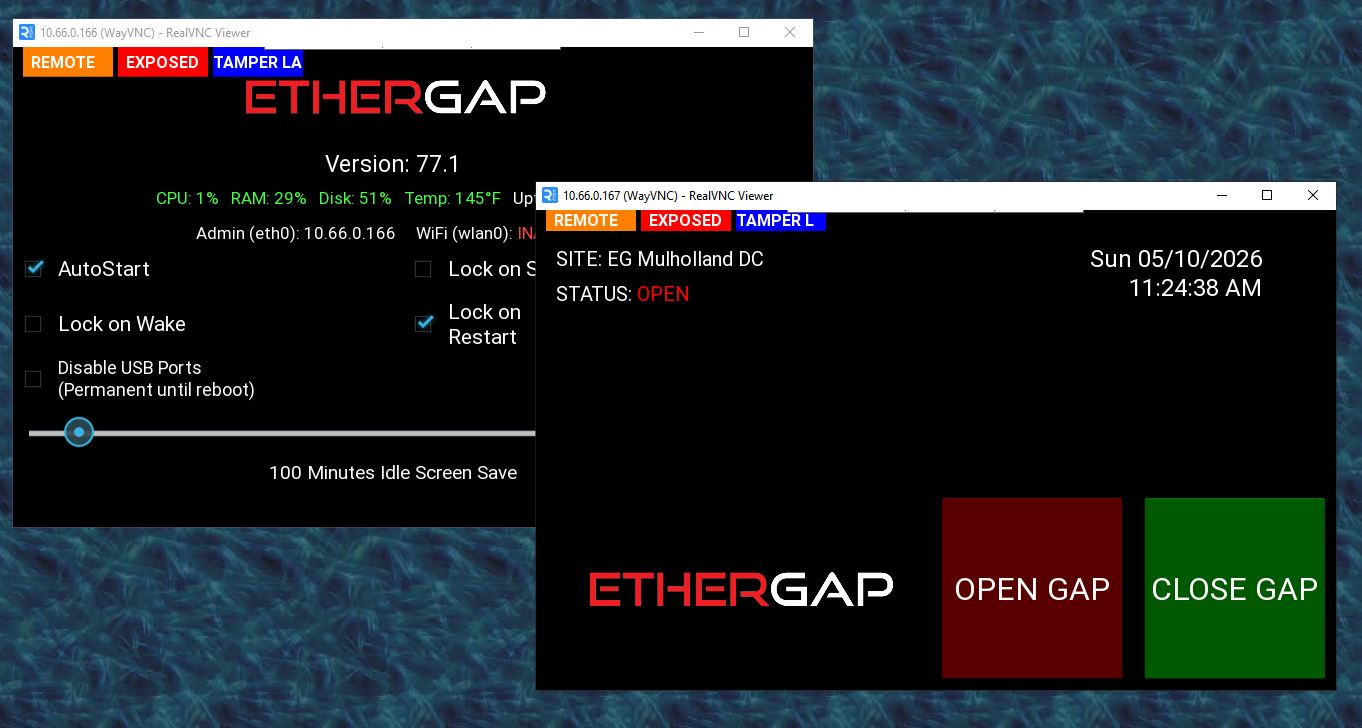 EtherGap secure out-of-band administrative access console